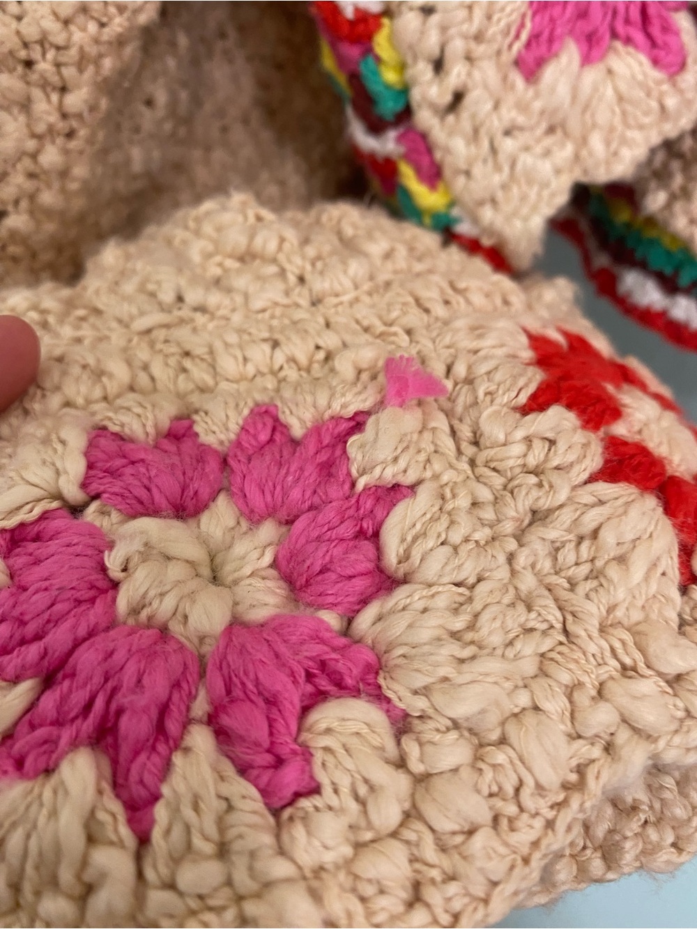 Free People Strawberry Cardi Crochet Cardigan Floral Medium - Picture 10 of 13